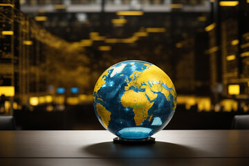 Globe with internet, information for graphics resource
