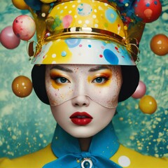 Rosto colorido . carnaval