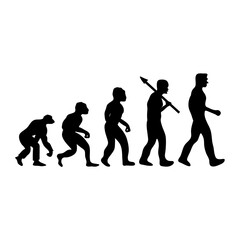 Evolution of human silhouette