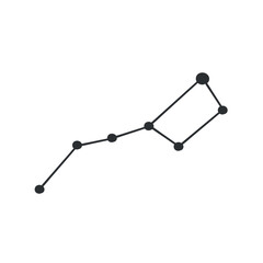 Ursa Constellation Icon Silhouette Illustration. Astrology Vector Graphic Pictogram Symbol Clip Art. Doodle Sketch Black Sign.