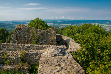 Fototapeta na wymiar Ruins of the Medieval Fortress of Dregely