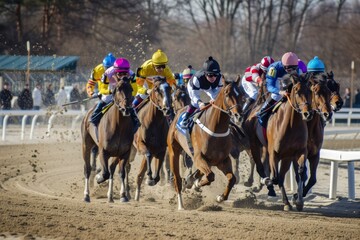 Horse racing sport photo
