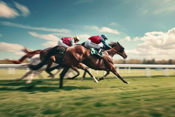 Foto auf Acrylglas Horse racing sport photo © talkative.studio