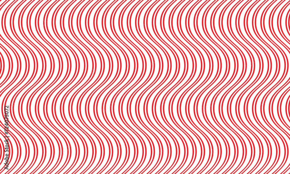 Poster abstract repeatable red vertical smooth wave line pattern.