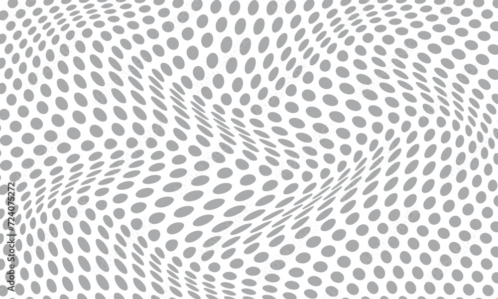 Poster abstract repeatable grey polka dot wave pattern.