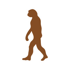 Human evolution silhouette