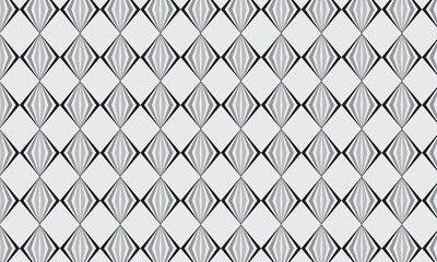 abstract repeatable geometric black grey rhombus pattern on grey.