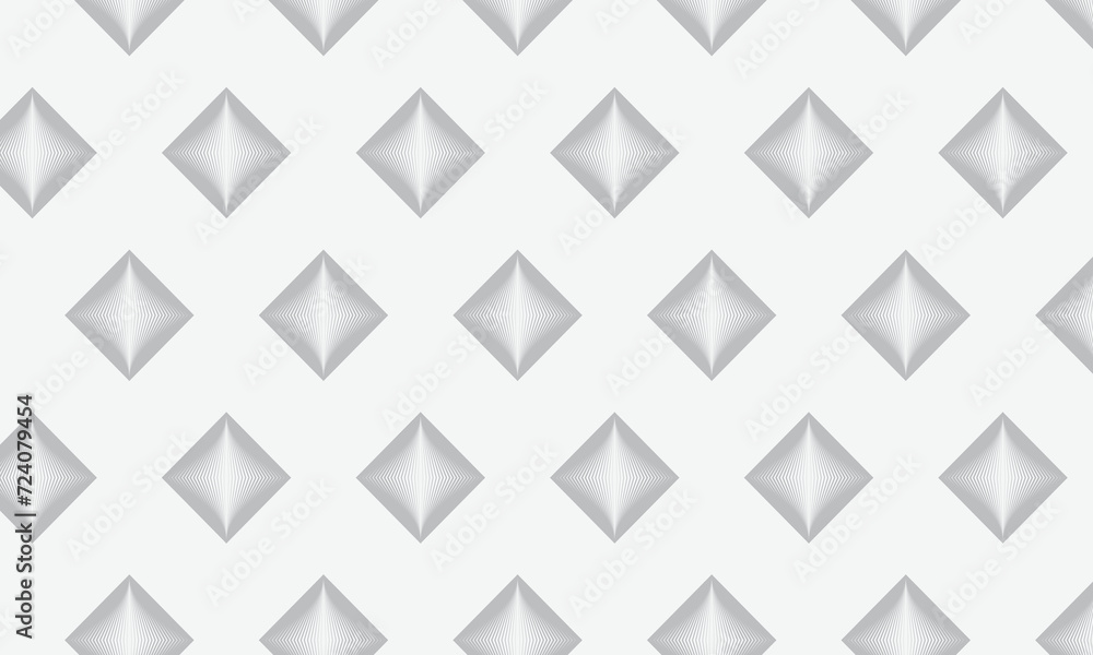 Poster abstract repeatable geometric blend line rhombus pattern on white grey.