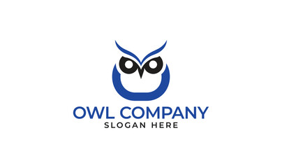 O letter with owl modern company business logo icon, letter o logo - obrazy, fototapety, plakaty