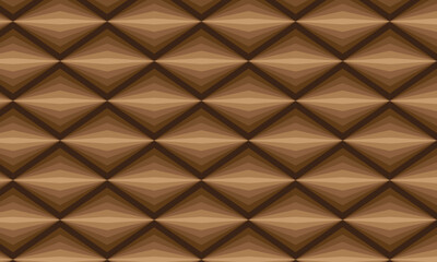 abstract repeatable geometric brown horizontal blend line rhombus pattern.