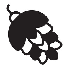 pine cone glyph icon