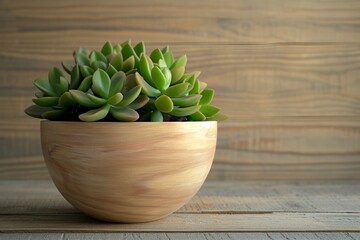 Succulent plant housed in a white pot vase in the office