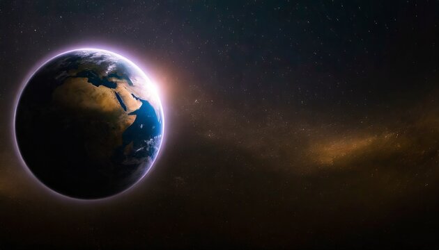 earth planet in dark outer space on background high resolution sci fi wallpaper elements of this image furnished by nasa