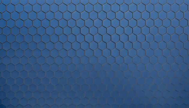 geometric abstraction of hexagons on a blue relief background mural for interior printing wallpaper © Raymond