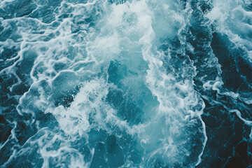 Fototapeta na wymiar Icy marine blue seascape
