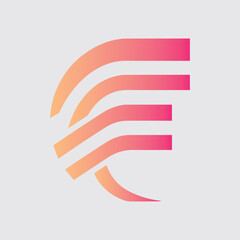 F letter Logo gradient colorful design illustration logo template design, flat letter f logo vectors