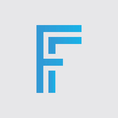 F letter Logo gradient colorful design illustration logo template design, flat letter f logo vectors
