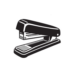 Precision in Shadows: Silhouetted Staplers Showcasing the Sleek and Functional Beauty of Office Tools - Stapler Illustration - Stapler Vector - Stationary Silhouette
