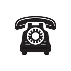 Ringing Elegance: Telephone Silhouette Series Capturing the Stylish Contours of Communication - Telephone Illustration - Telephone Vector
