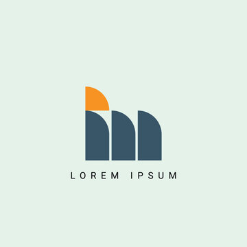 Alphabet im or mi illustration monogram vector logo template
