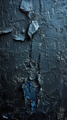 Blue and black cracked paint texture