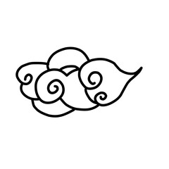 Chinese Clouds Outline
