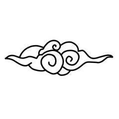Chinese Clouds Outline