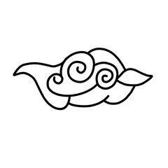Chinese Clouds Outline