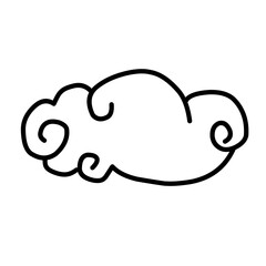 Chinese Clouds Outline