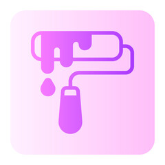 paint roller gradient icon