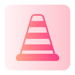traffic cone gradient icon