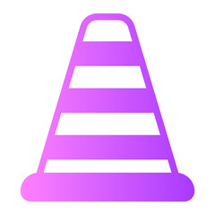 traffic cone gradient icon
