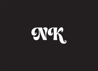 KN, NK Initial Letter Icon Logo Design Vector Illustration