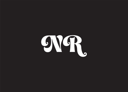 NR letter logo design on white background. NR logo. NR creative initials letter Monogram logo icon concept. NR letter design