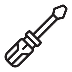 screwdriver line icon