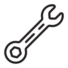 wrench line icon
