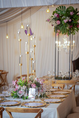 Decorated Living Room, For An Event Party Or Wedding Reception.