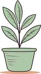 Digital Botanical Bliss Serene Plant Vector IllustrationsVectorized Garden Whispers Plant Illustrations in Serenity