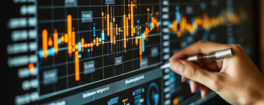 Logistics analyst examining logistics data chart, Supply chain optimization skapad av ai