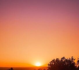 Fototapeta na wymiar Tangerine sunrise gradient from orange to yellow