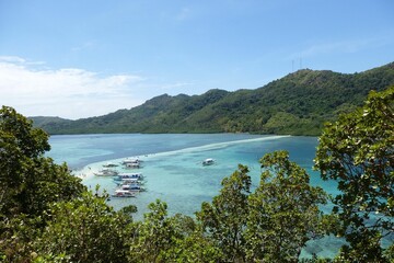Fototapeta na wymiar Beautiful bay in the bacuit archipelago, Philippines