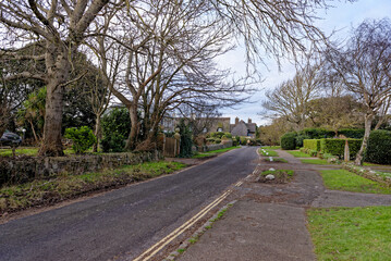 Fototapeta na wymiar Typical English residential area view