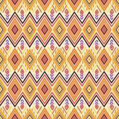 Ethnic ikat seamless pattern traditional design illustration for background carpet clothing and home decoration 