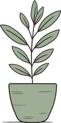 Botanic Medley Diverse Plant Vector IllustrationsIllustrated Greenery Haven Plant Vectorscape