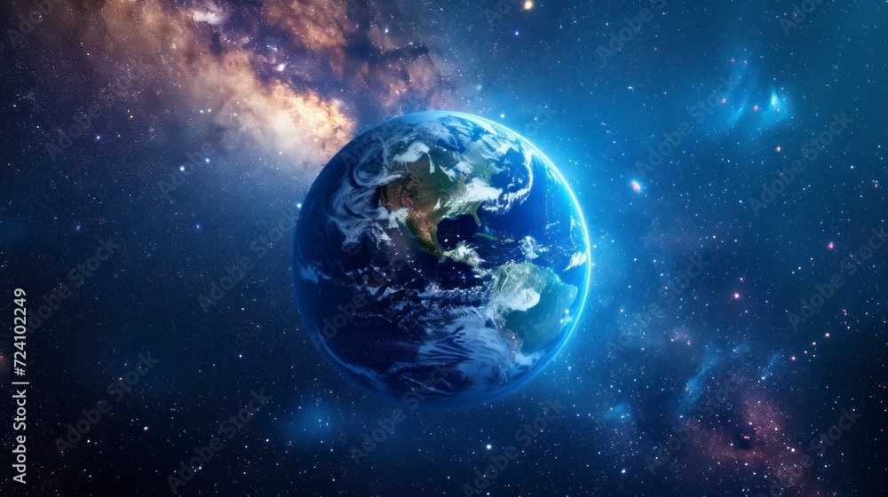 Canvas Prints planet earth in high resolution with real stars background. planets concept