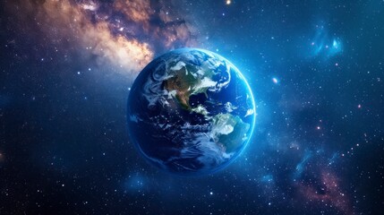 planet earth in high resolution with real stars background. planets concept