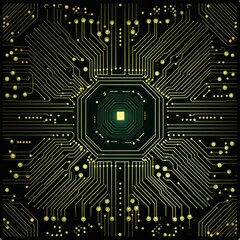 honeydew microchip pattern, electronic pattern, vector illustration 