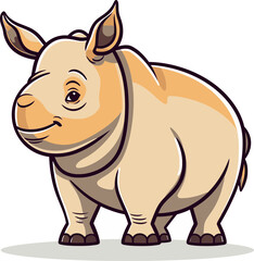 Obraz na płótnie Canvas Rhino Vector Graphic for Animal Rights AdvocacyRhino Vector Illustration for Environmental Reports