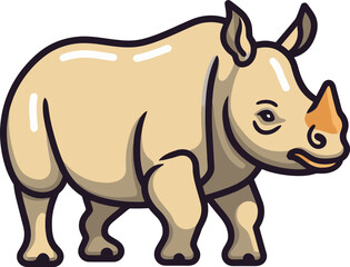 Rhino Vector Graphic for Safari ToursIntricate Rhino Vector Pattern Design
