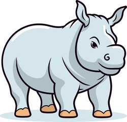 Rhino Vector Graphic for Environmental Policy AdvocacyRhino Vector Art for Nature Conservation